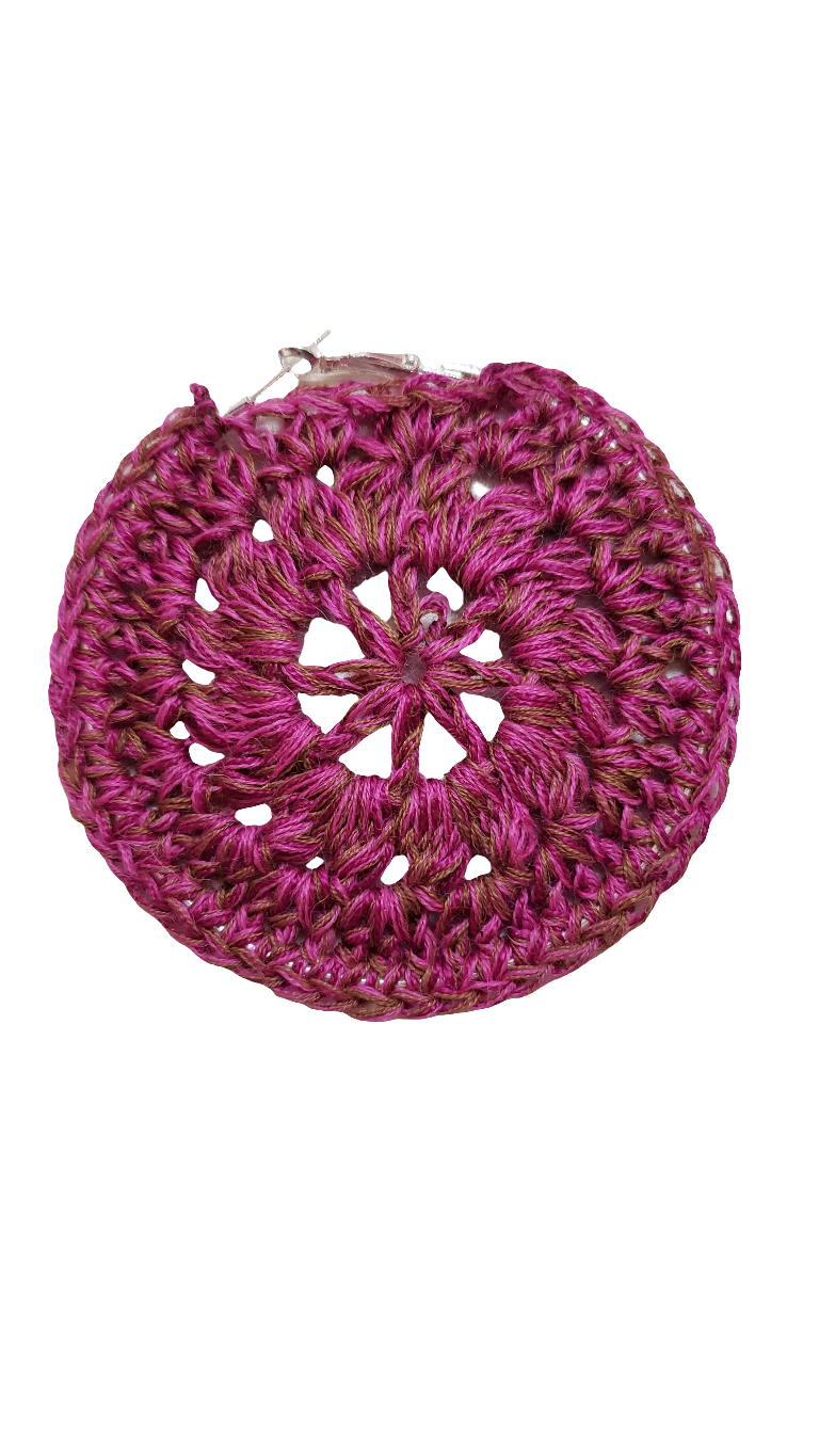 Fuschia flower earrings