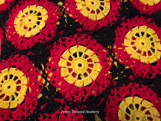 Rectangle flower shawl