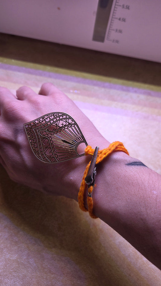 Orange clip bracelet