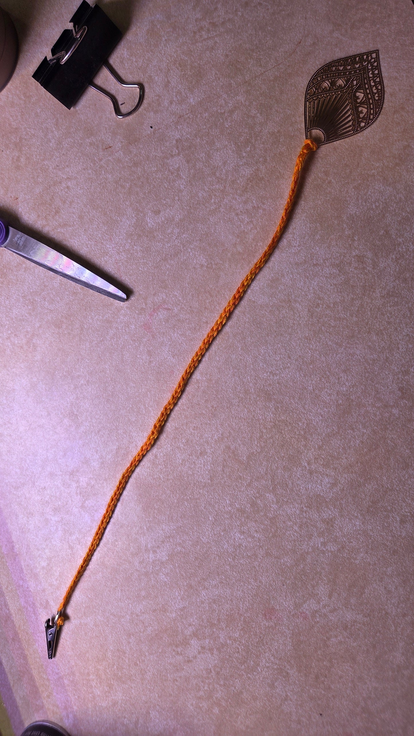 Orange clip bracelet
