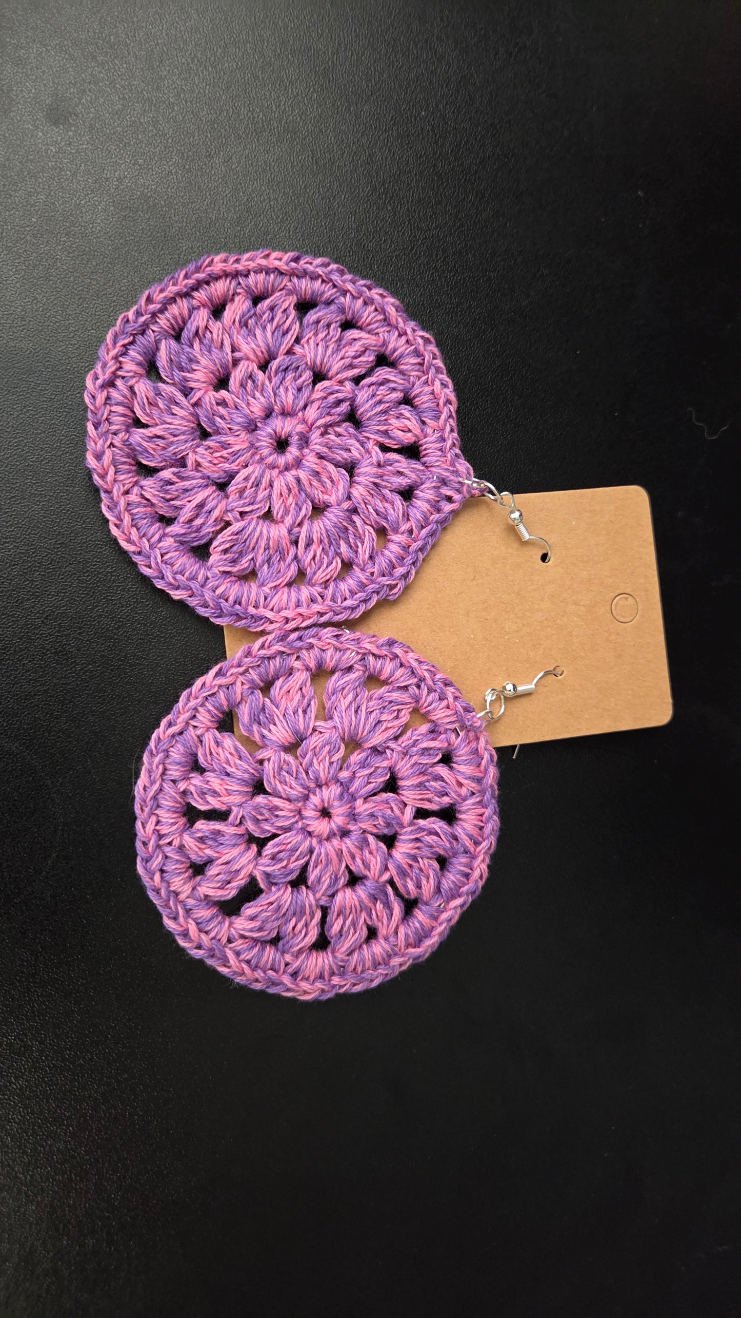 Crochet flower dangles