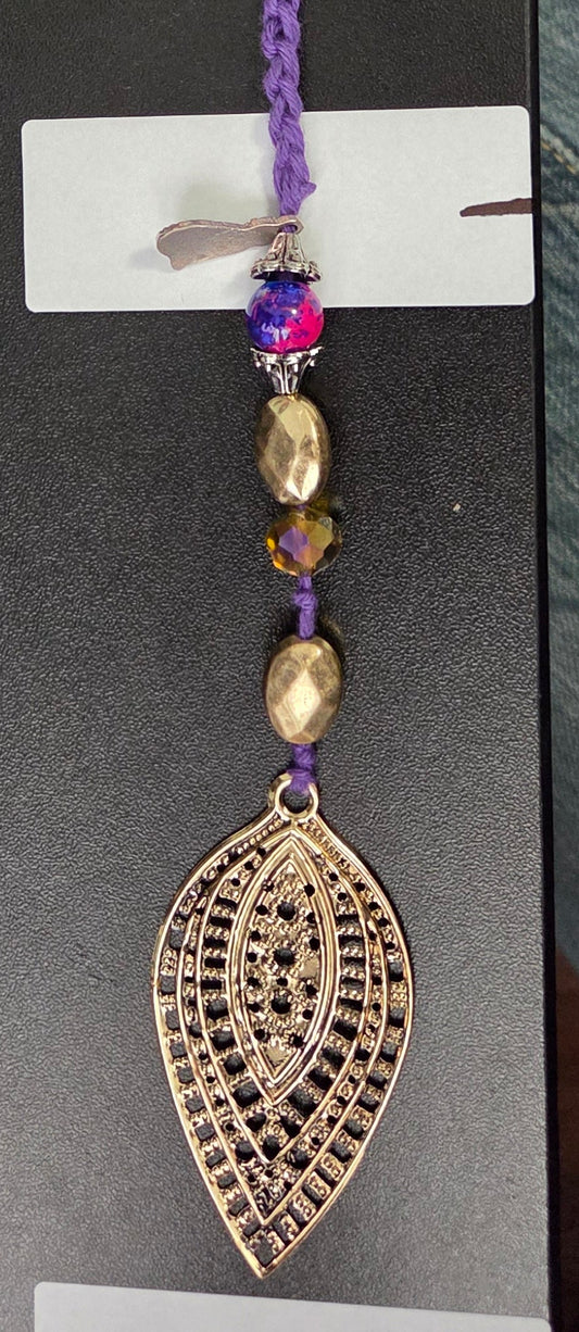 Gold purple cat clip